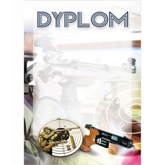 DYPLOMY Strzelectwo - BROŃ Krótka - 10 szt A4 250g