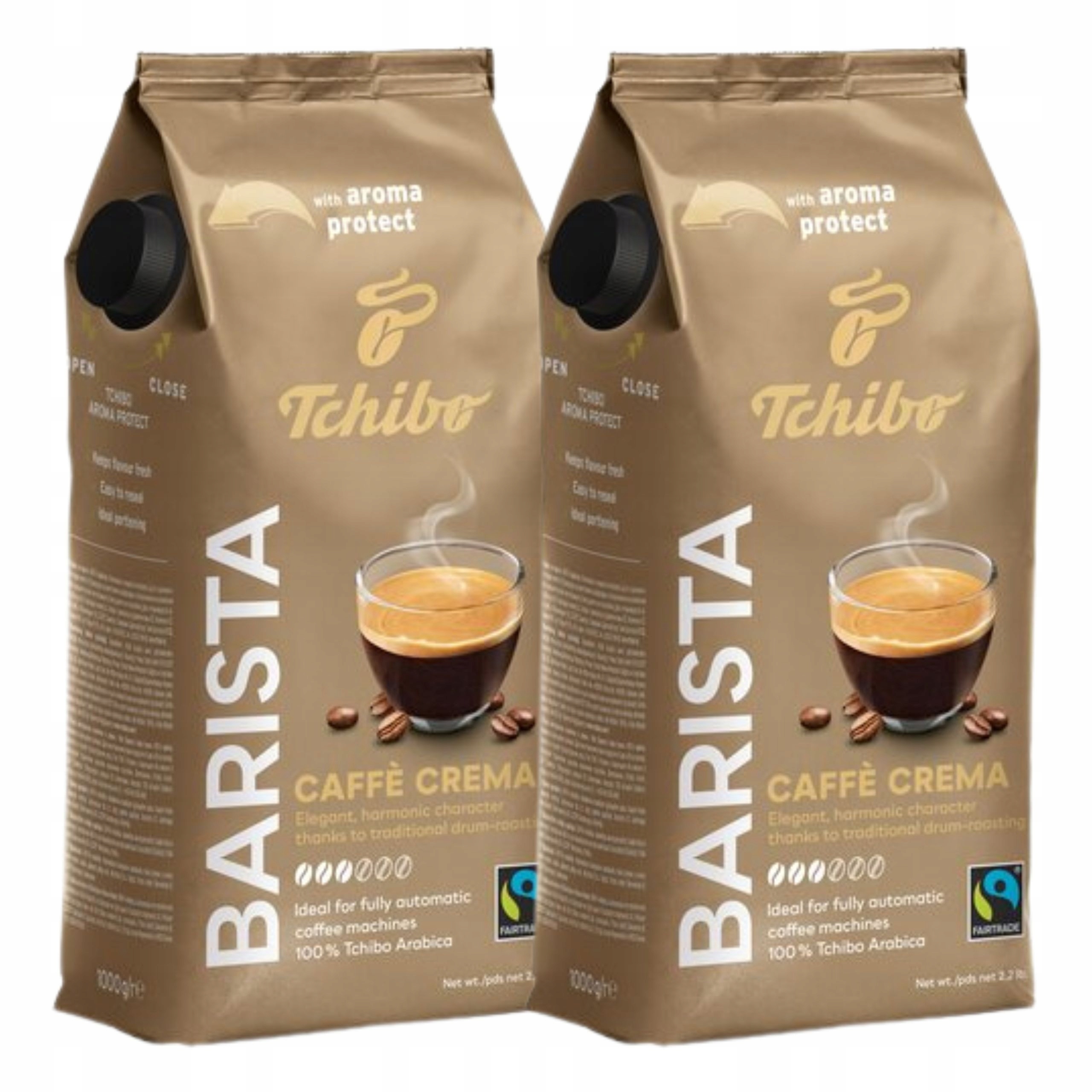 Kawa ziarnista Tchibo Barista Cafe Crema 1kg 2szt