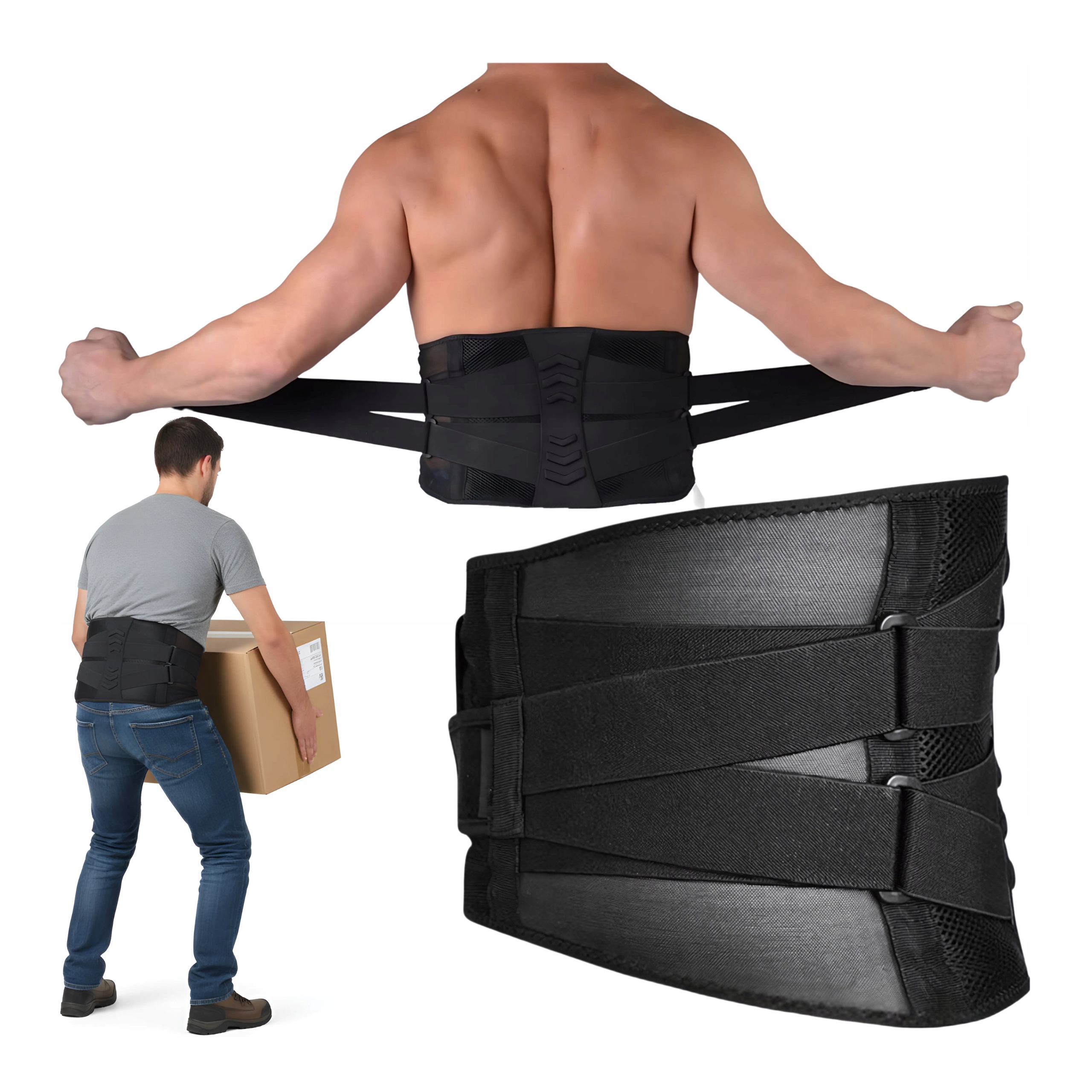 Bederní pás na stabilizační páteř, ortopedický, křížový, zpevňující, XXL