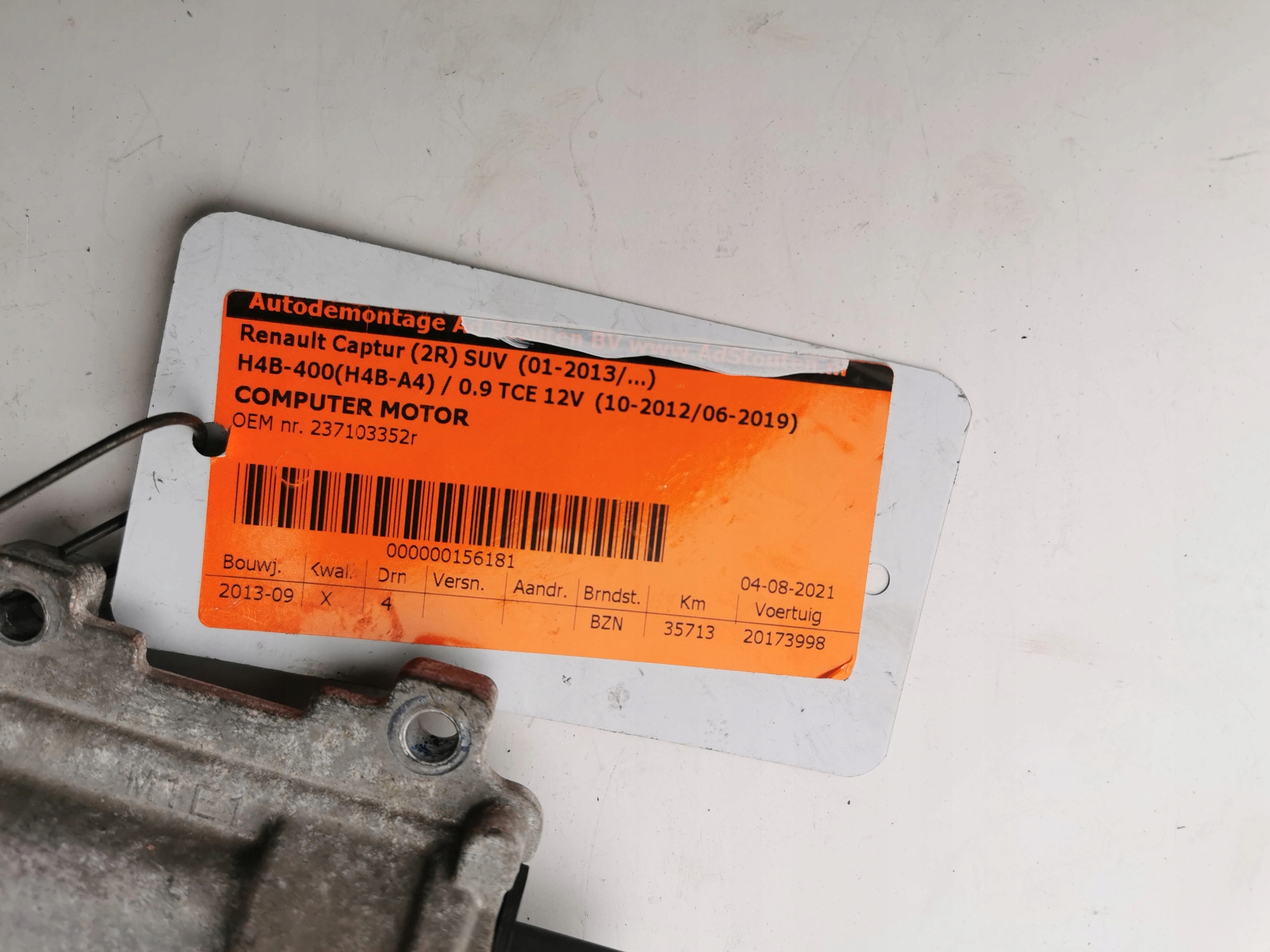 RENAULT CAPTUR 0.9B V29034775A 237103353R computer