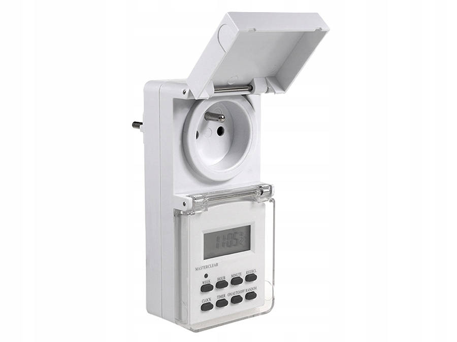 TIMER ZEWNĘTRZNY WYŁĄCZNIK CZASOWY PROGRAMATOR LCD 3600W MACLEAN MCE08 Typ Czasowy