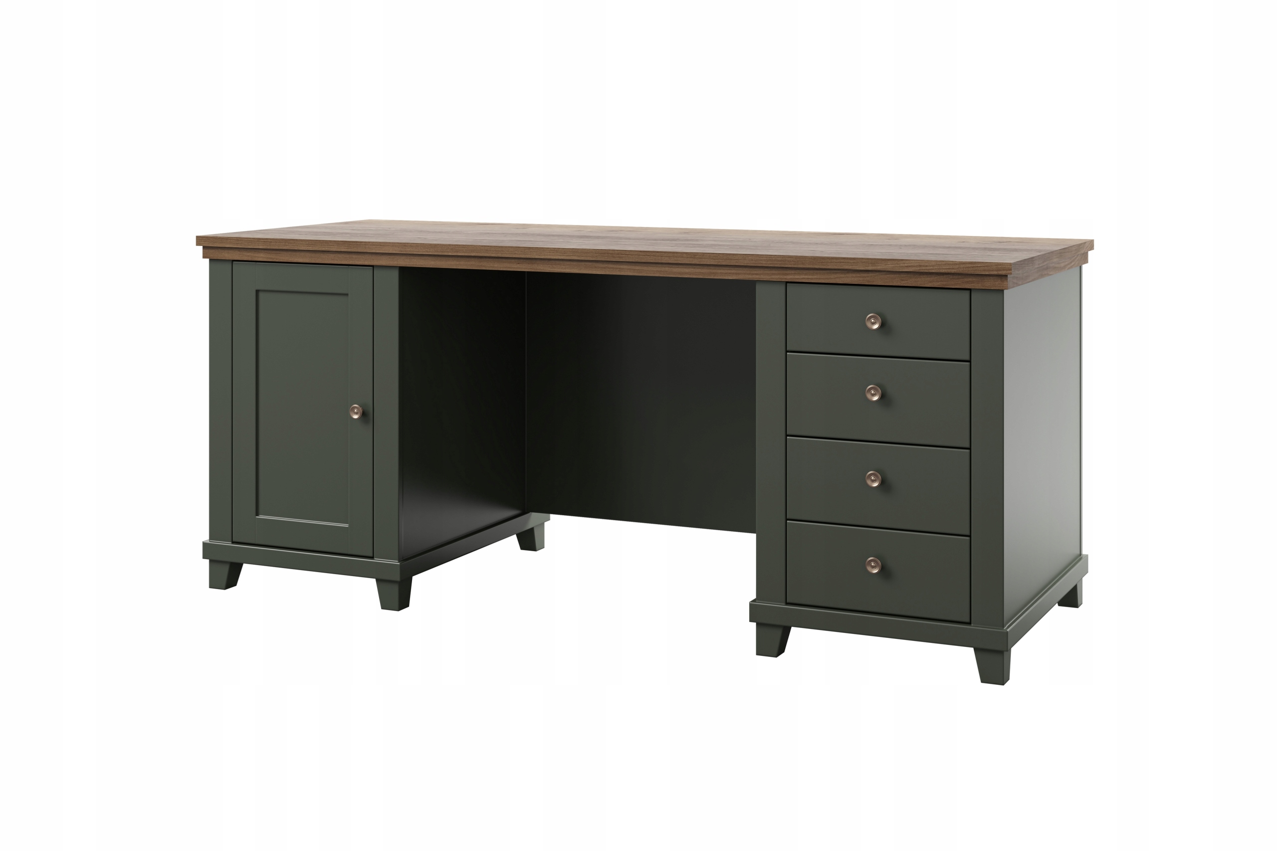 Psací stůl Evoletta 180x70 cm do pokoje kanceláře pod Počítač Odstíny zelené