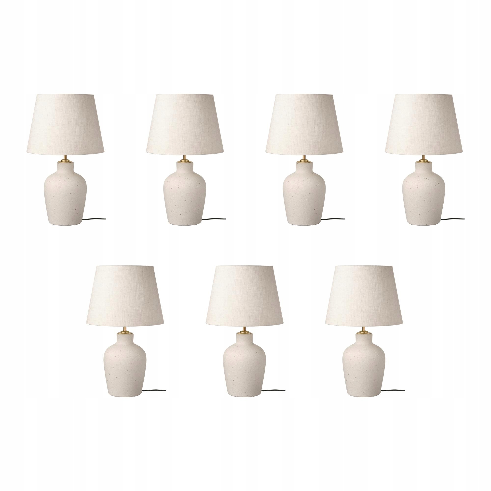7 ks Stolní lampa krémová keramika béžová stínidlo 50 cm Blidvader