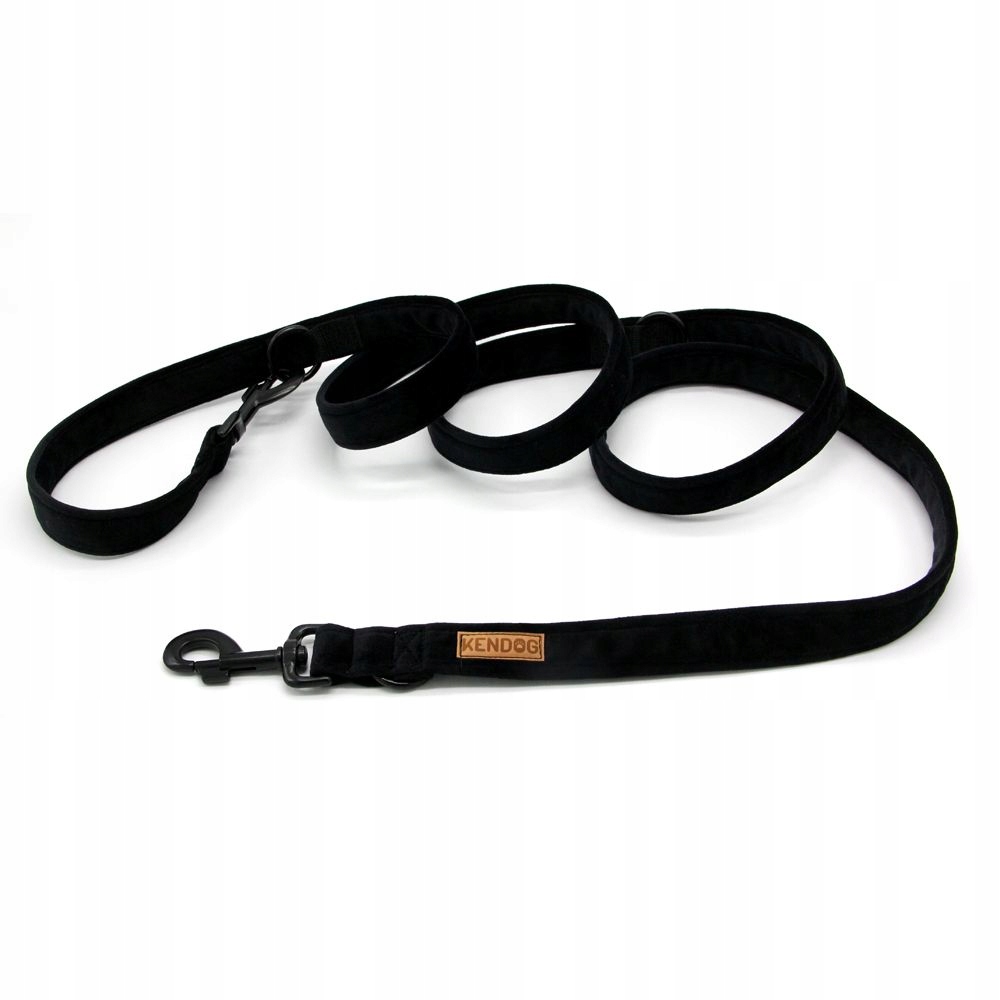 KenDog Vodítko pro psa přepínací Velvet Black 200 cm
