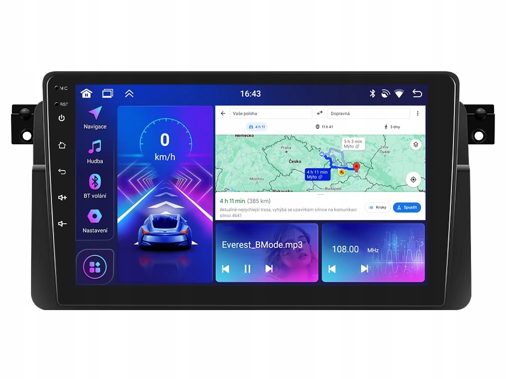 Bmode 2DIN autorádio BEV12 Android, Bmw E46