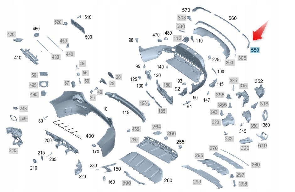 Ozdobná Lišta Mercedes Oe A2538859106