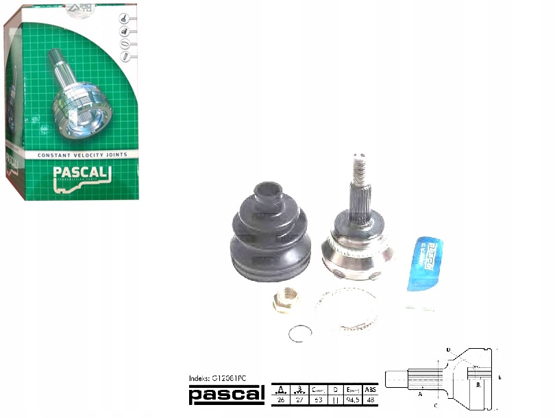 КОМПЛЕКТ ШРУСА ПРИВОДНОГО PASCAL 4341042120 43420