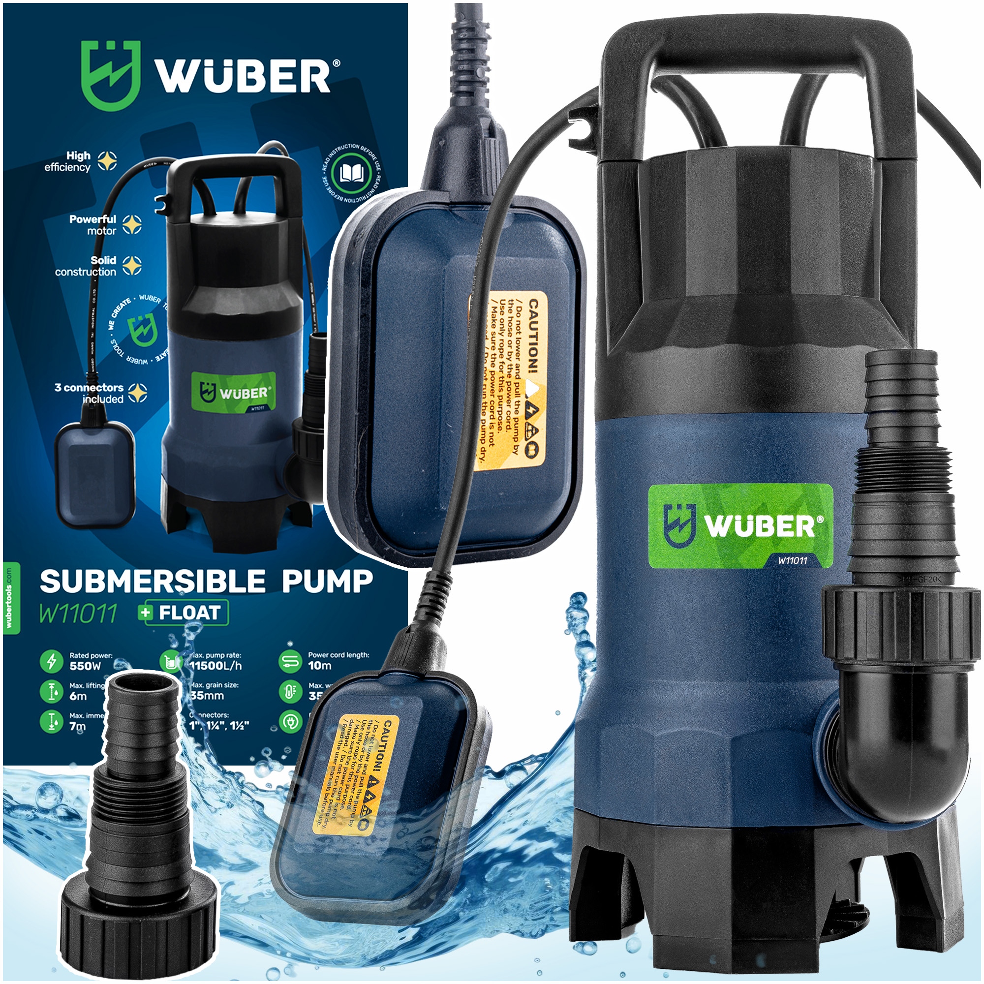 Pompa Zatapialna Z Pływakiem Do Wody Brudnej I Czystej Deszczówki Wuber