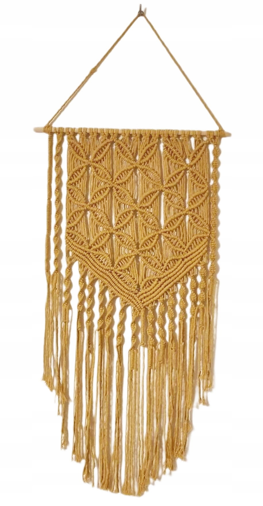 Makramé Bavlnená horčicová v štýle Rustic