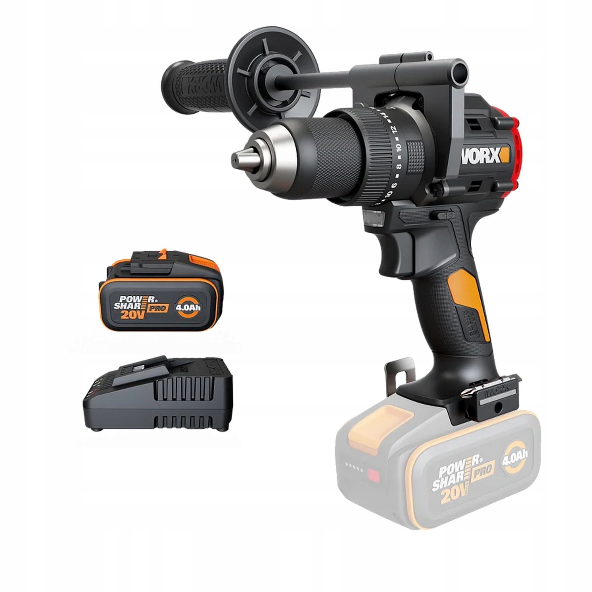 Wiertarko-wkrętarka udarowa Worx WX356.1 Silnik bezszczotkowy 85Nm 2200rpm