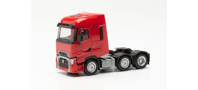 Herpa 315104-002 Renault T facelift 6x2 červený