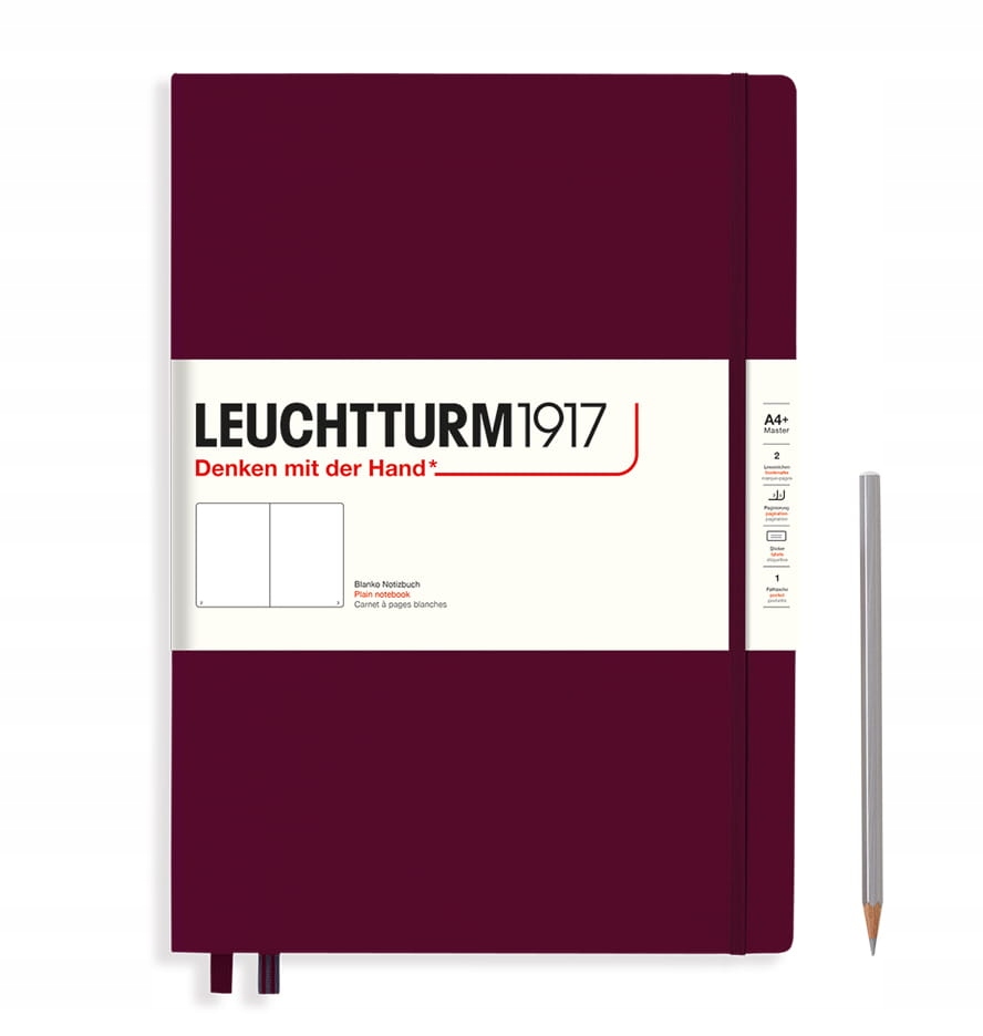 Notatnik Leuchtturm1917 Master A4+ Gładki Bordowy