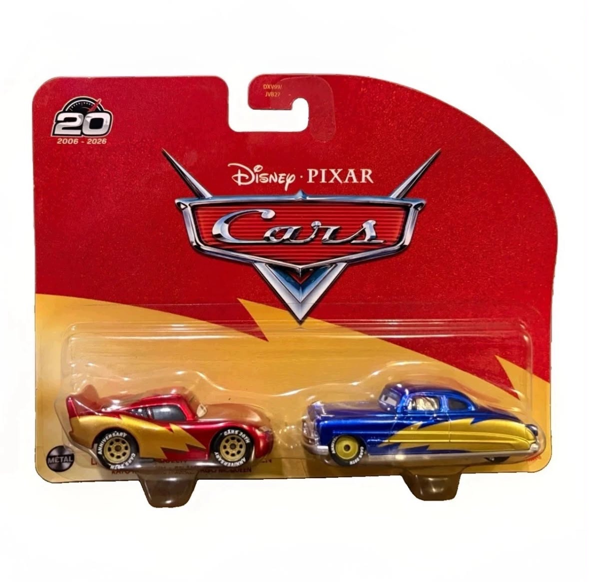 Auta Cars Disney Pixar Mattel 2 pack Zygzak McQueen i Doc Hudson 20 Lecie