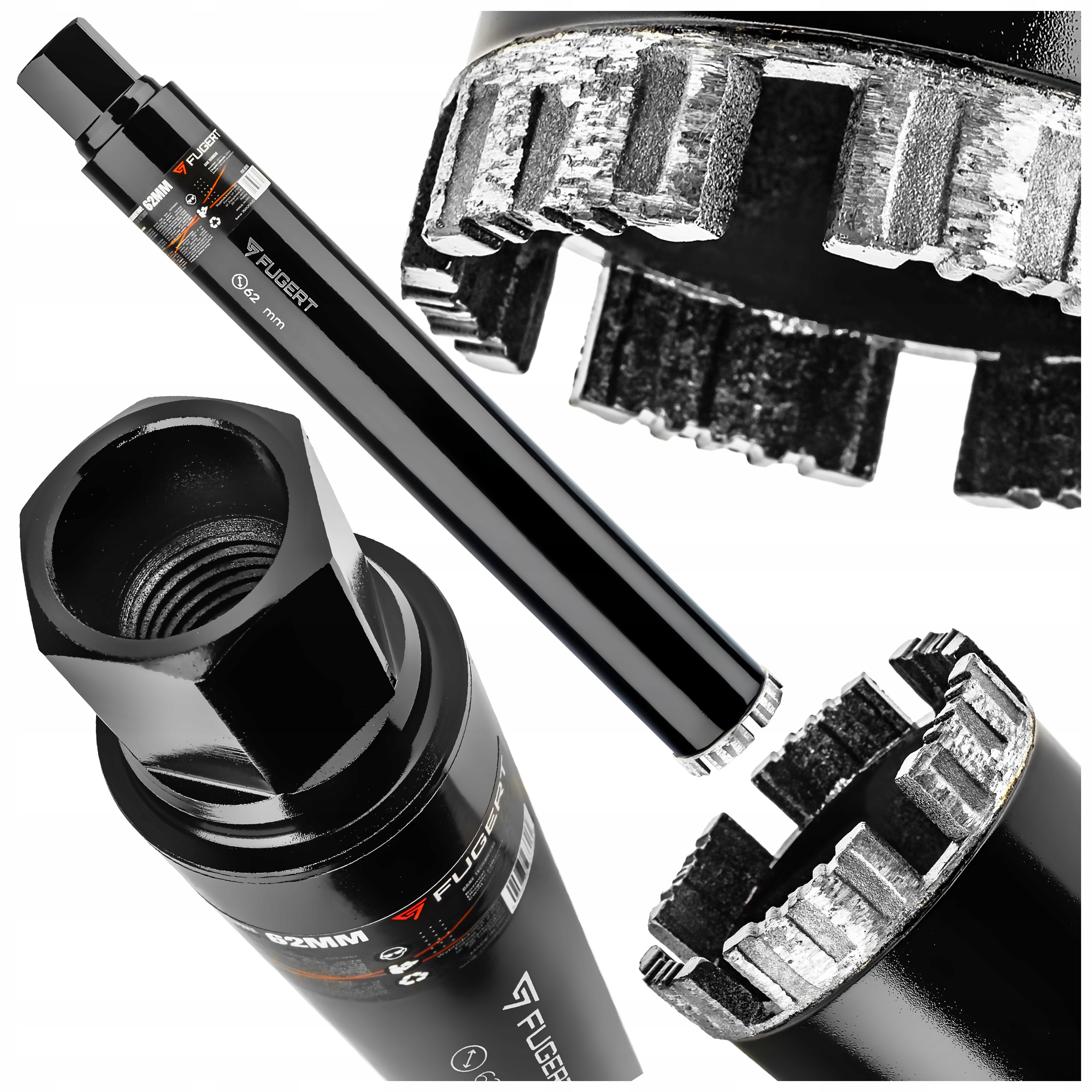 Wiertło Koronowe 62 MM Otwornica Koronka Do Betonu Diamentowa Do Wiertnicy