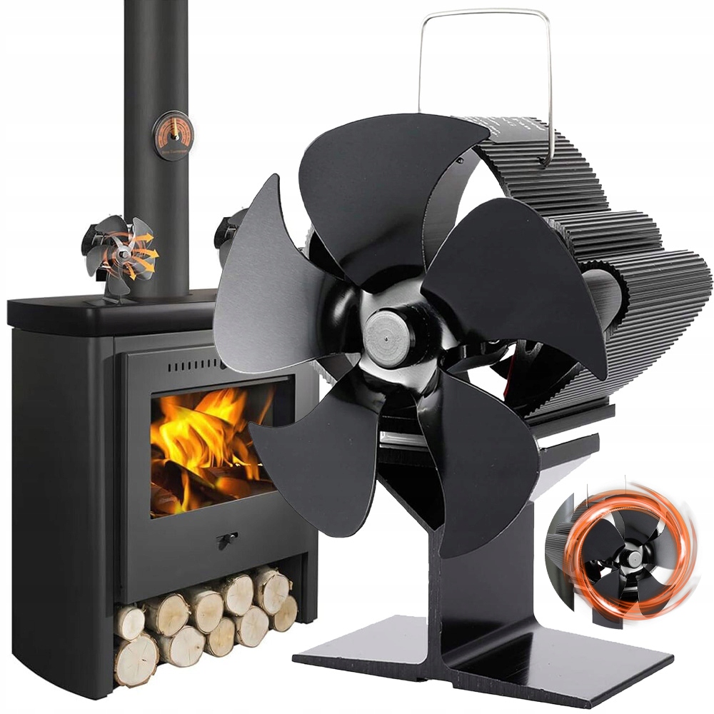 Termoelektrický Krbový Ventilátor Napájený Teplem, Krbový Ventilátor