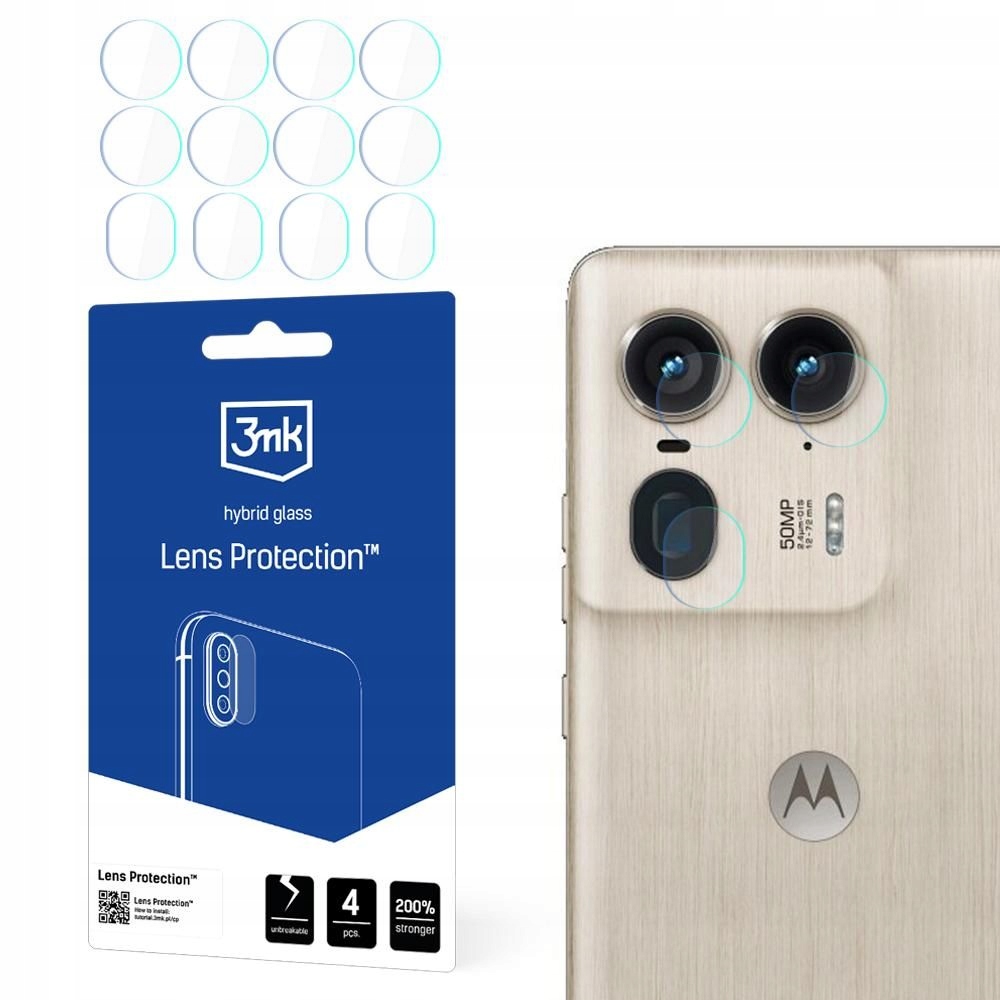 4x Szkło na aparat do Motorola Moto Edge 50 Ultra 3mk Lens Protection
