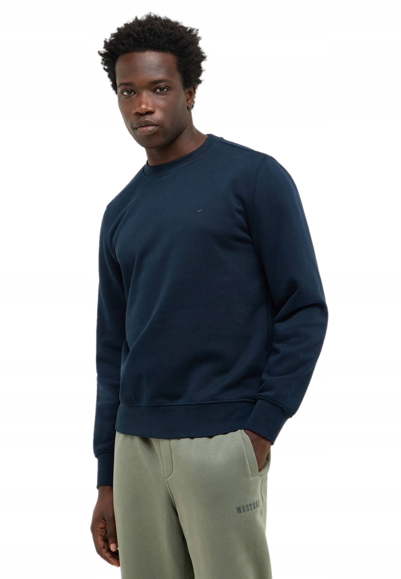 Tepláková Mikina Tmavě Modrá S Hladkým Bavlněným Povlakem Muistang S