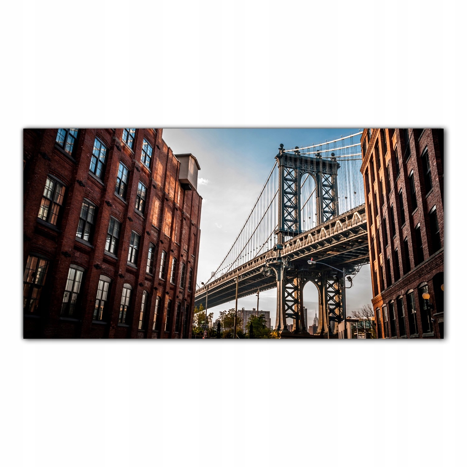 Manhattan Most Město 100x50 Tvrzené sklo panel