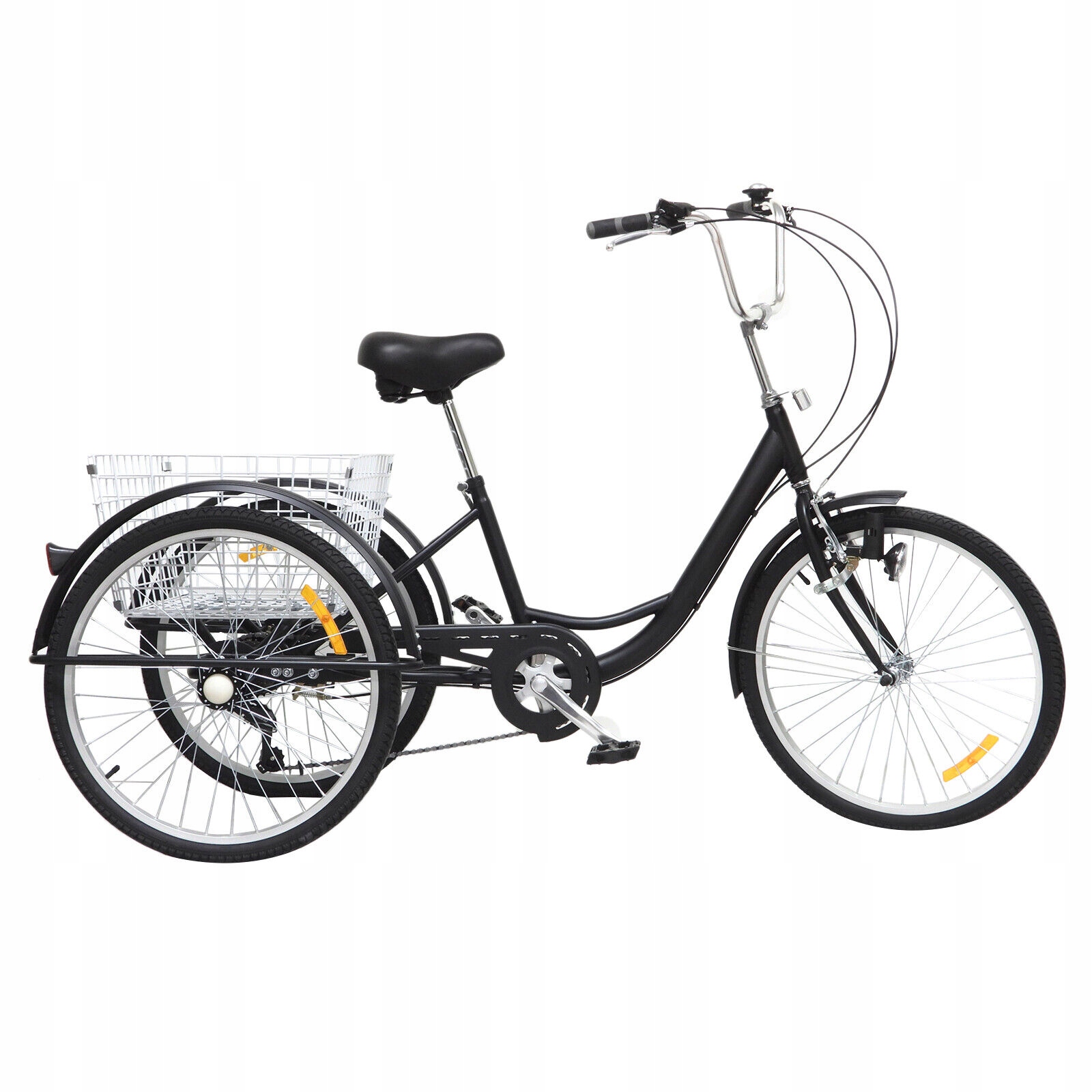 Rower 24" 6S czarny z oświetleniem 180*76*120cm Liczba biegów 6