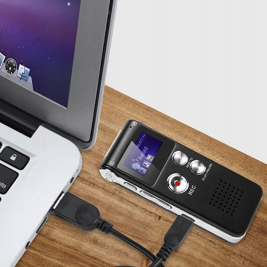 Цифровой диктофон профессиональный шпион MP3 8GB черный цвет