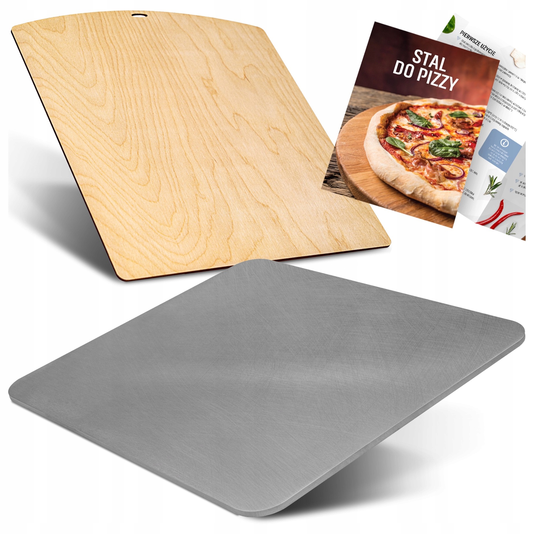 Oceľová Doska Na Pizzu Hrubá 8 MM Lopatka