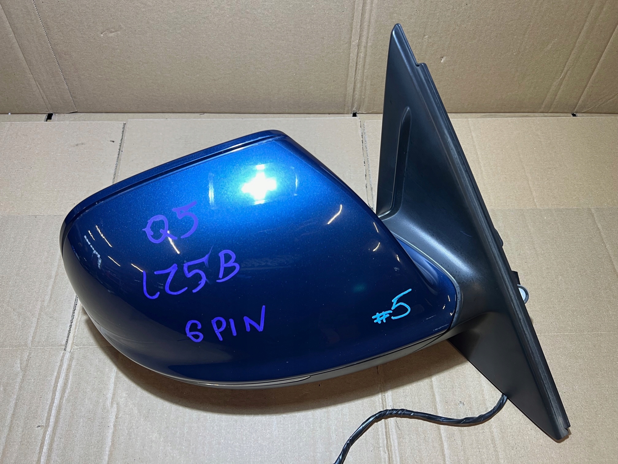 AUDI Q5 8R mirror right 6 PIN LZ5B