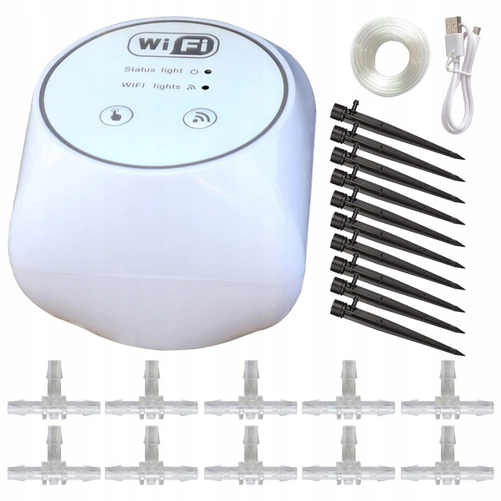 Zestaw do automatycznego nawadniania kroplowego WiFi 10 doniczek do Marka bez marki