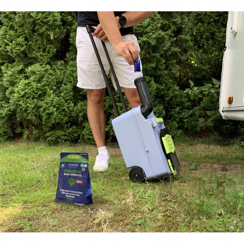 CLEANBOWL 20x SASZETKI TABLETKI ZAPACHOWE DO TOALETY TURYSTYCZNEJ KEMPINGU Stan opakowania oryginalne