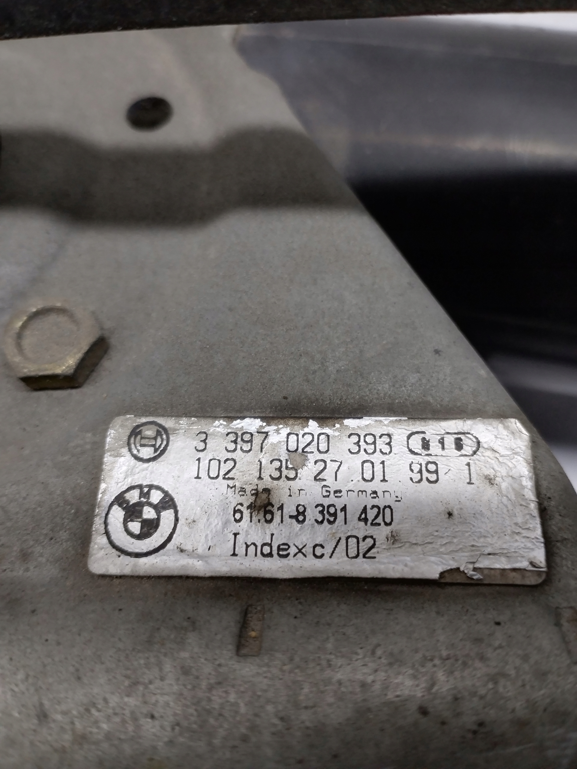 wiper mechanism BMW E36 8391420