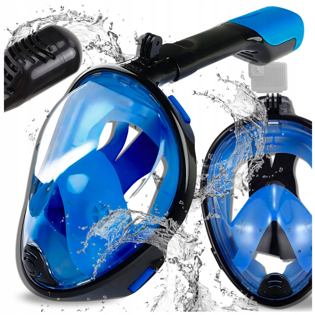 Maska do Nurkowania Pełnotwarzowa S/m Składana do Pływania Snorkelingu