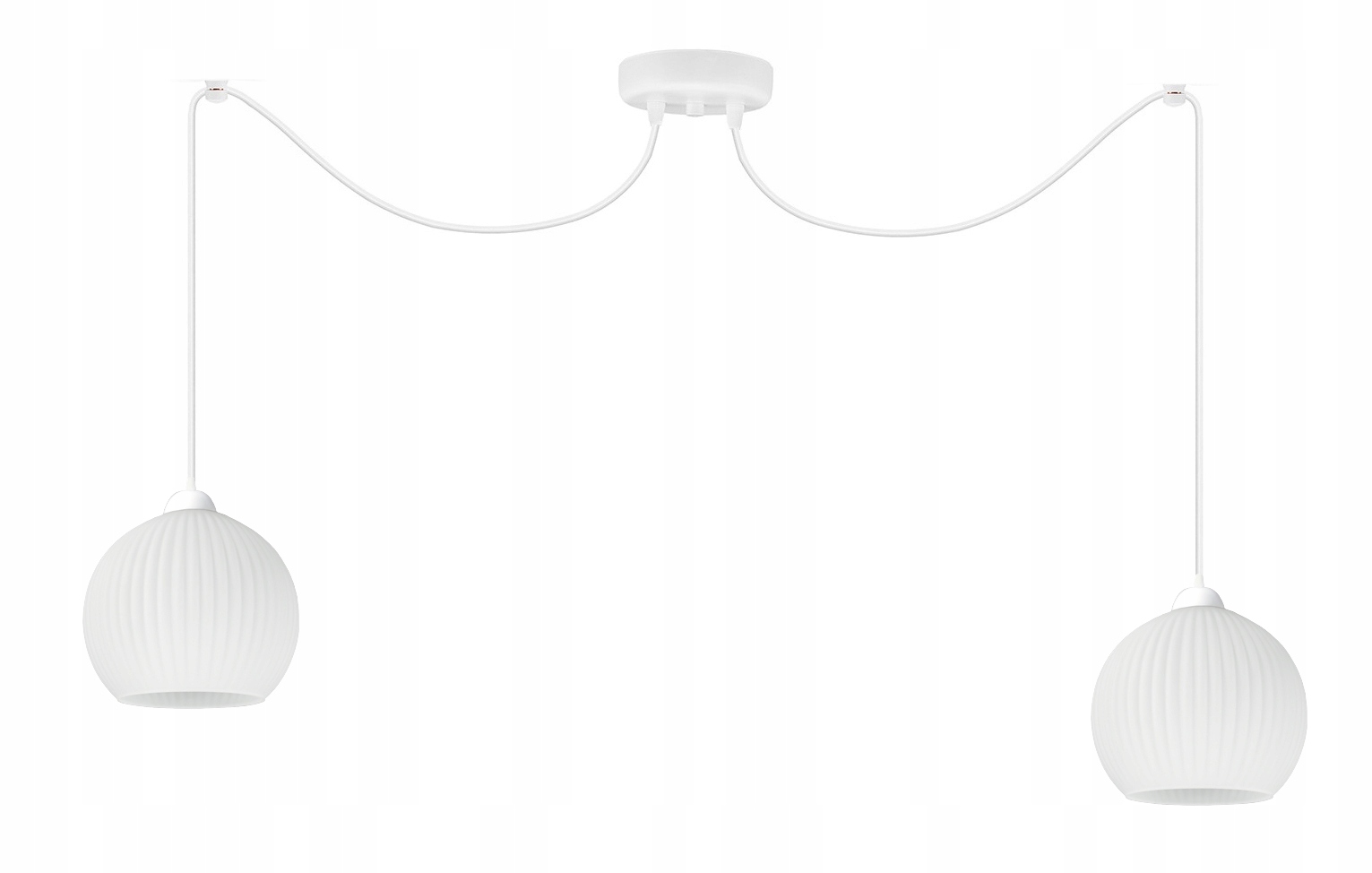 Závěsná lustrová lampa Glass s rýhovanými stropními lampami do loftového obývacího pokoje