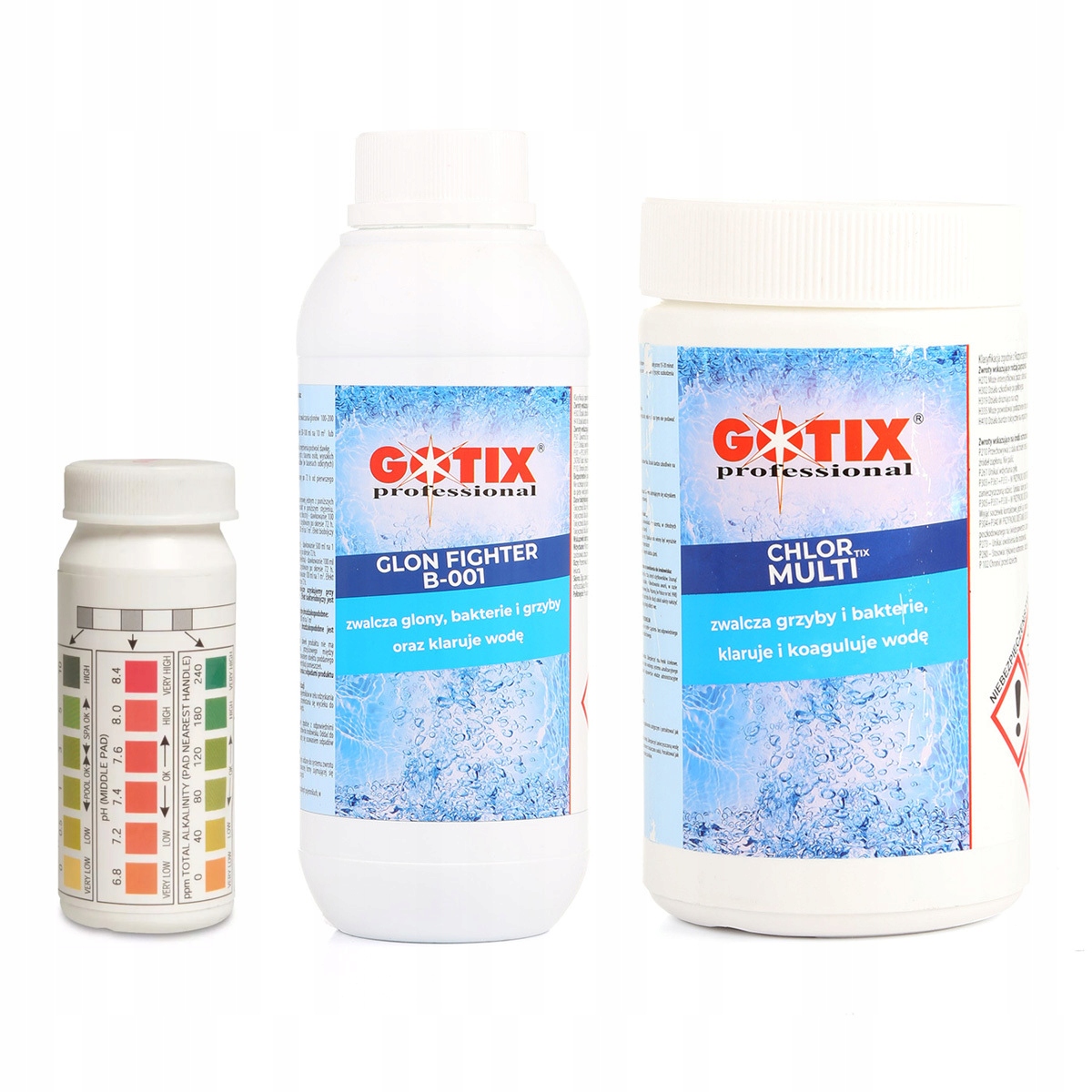 Chlor Antyglon Tester wody zestaw chemii do basenu