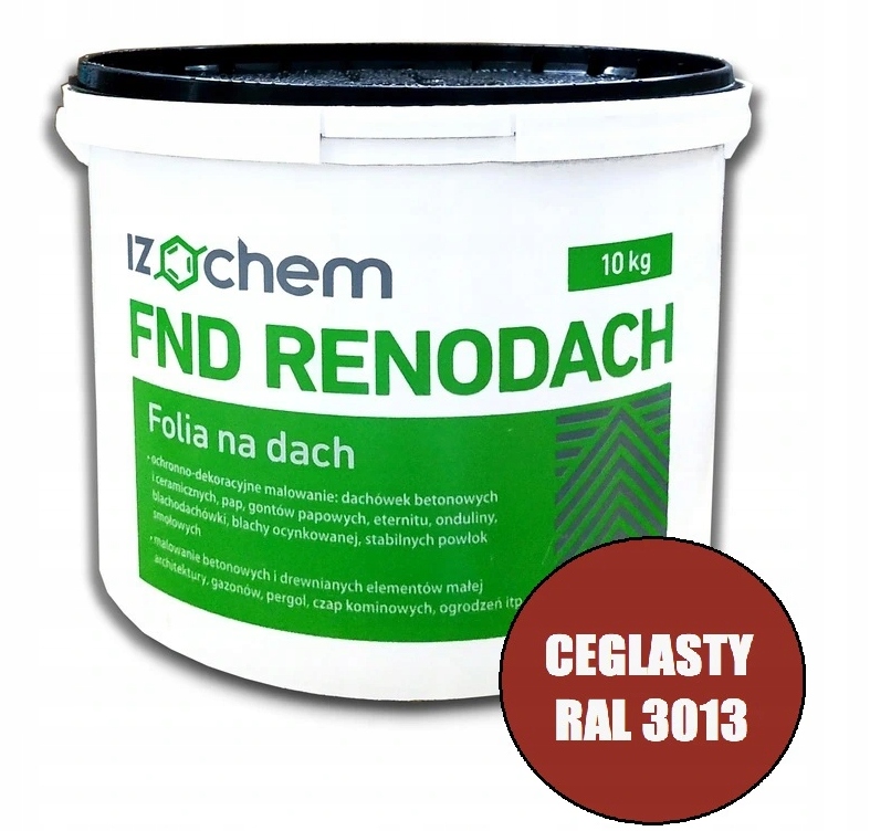 Renodach ceglasty Folia do Blachy Papy Betonu Drewna Trwała Elastyczna 10kg