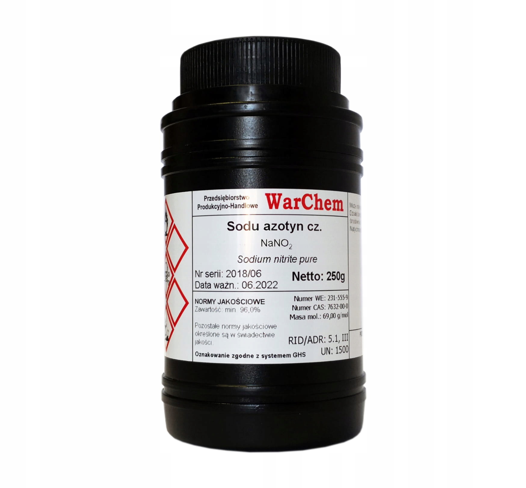 

Azotyn Sodu (E250) czysty 250g Warchem