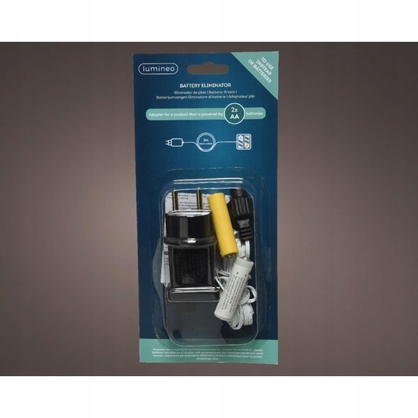 Eliminator baterii 2xAA wewnętrzny 3m