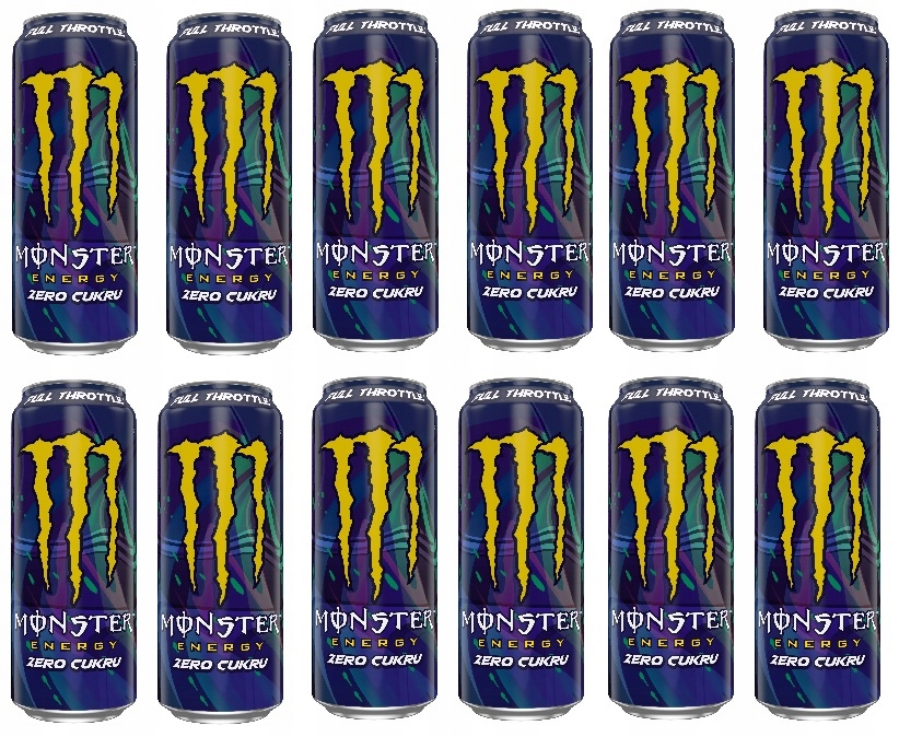 12x 500ml Monster Full Throttle Zero Cukru Zgrzewka