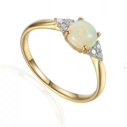 Prstýnek Au 585 s diamanty a opálem R50962Y r14