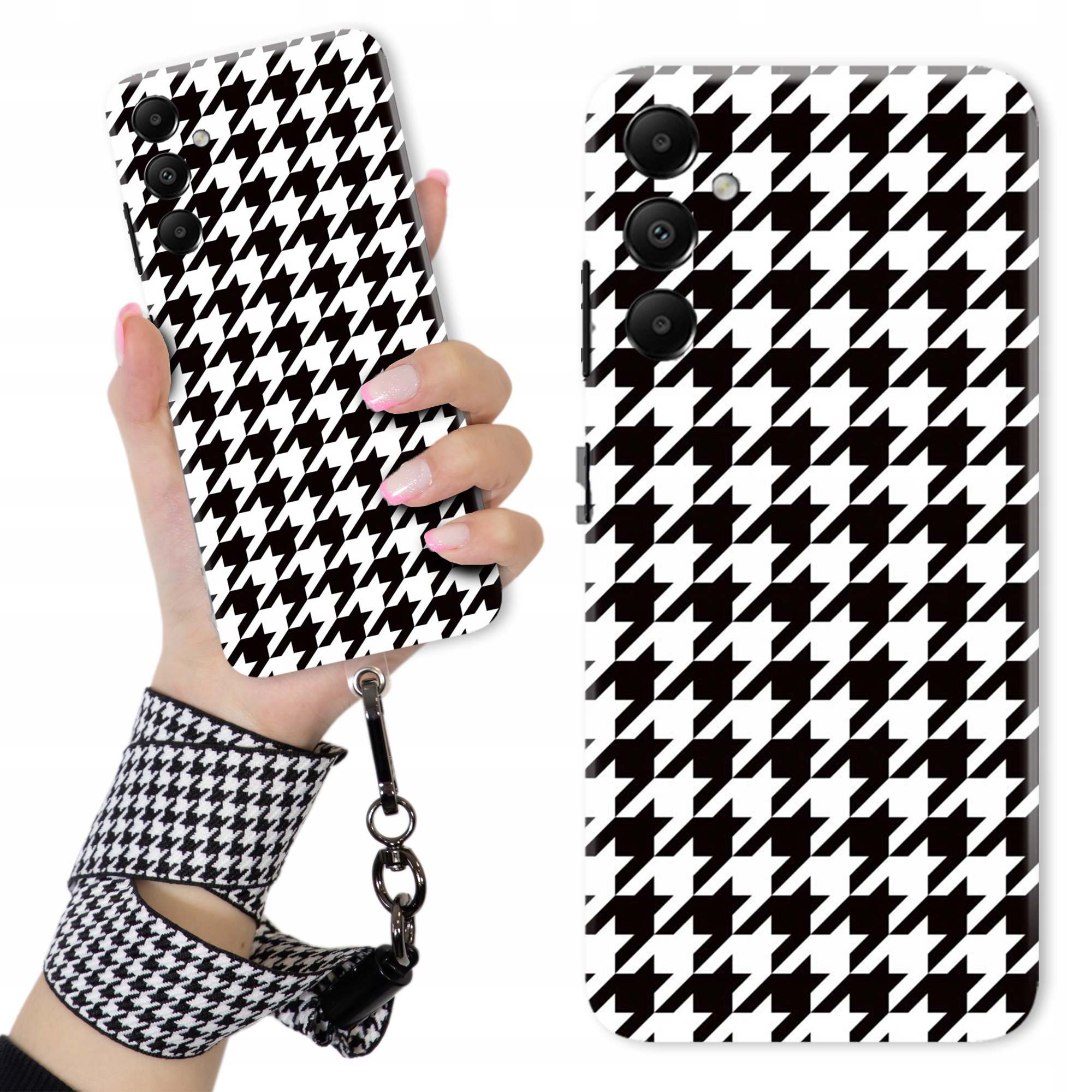 Prémiové puzdro pre Samsung A05S Puzdro Case Strap Smyčka S Pepitkou Mriežkou