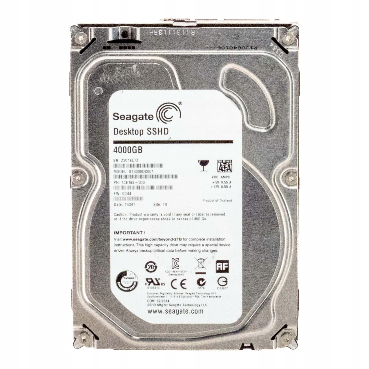 Seagate Desktop Sshd 4TB 5.9K 64MB 8GB MLC Sata III 3.5'' ST4000DX001