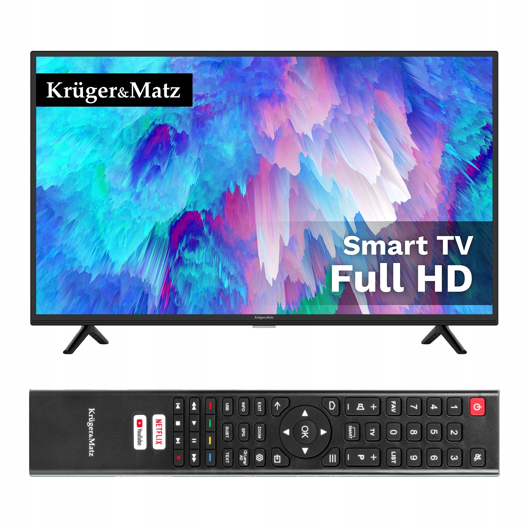 Televizor 40 palců FullHD Smart D-led DVB-T2 Wifi Kruger&Matz KM0240FHD-S6