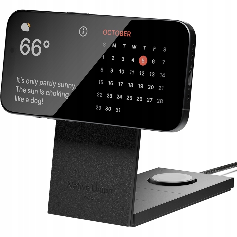 Nabíjačka nabíjacia stanica 3v1 Qi2 15W pre iPhone Watch AirPods, Native Union