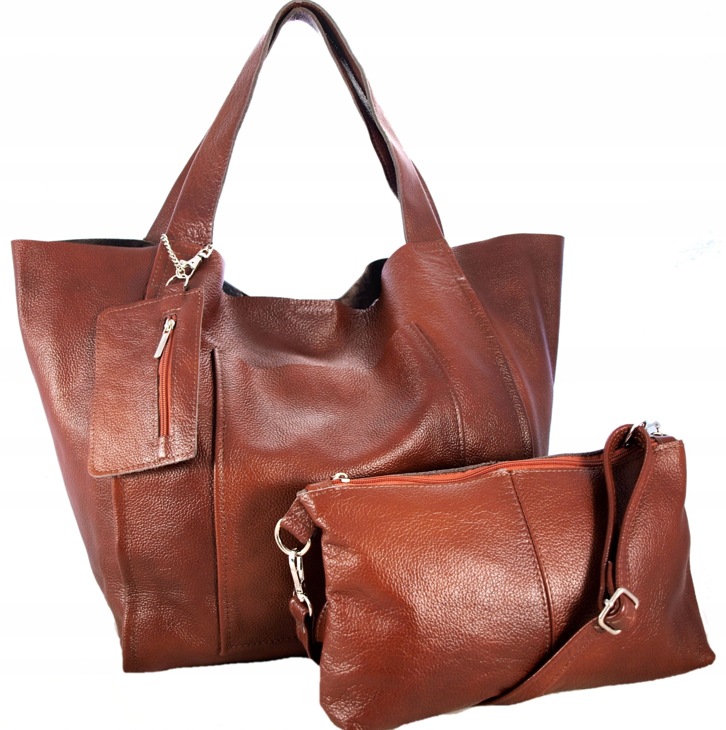 

Torebka Skórzana Worek Skóra 2w1 Kosmetyczka