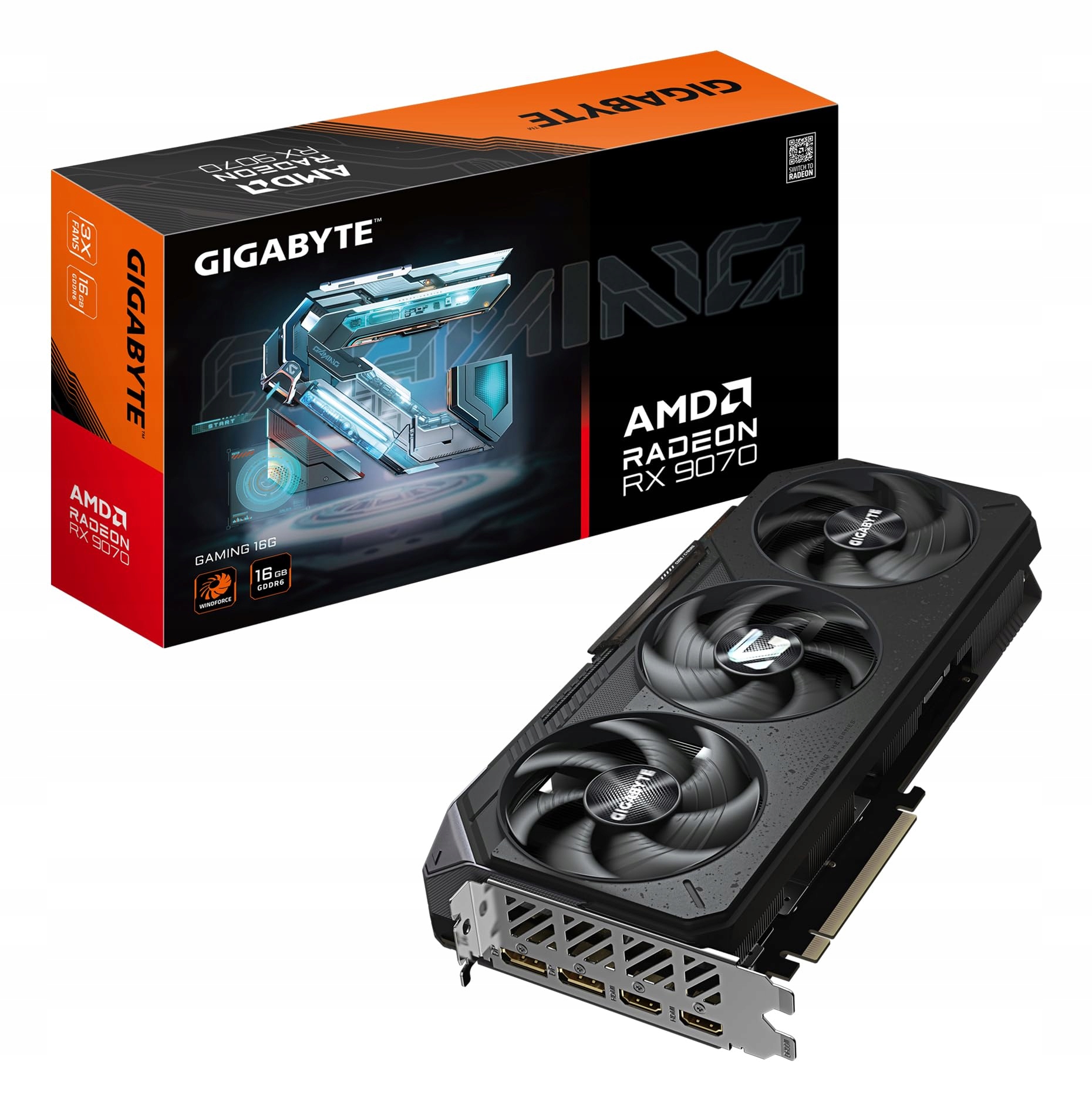 Gigabyte Radeon Rx 9070 Gaming 16GB grafická karta, 16 Gb GDDR6, Pci-e 5.0