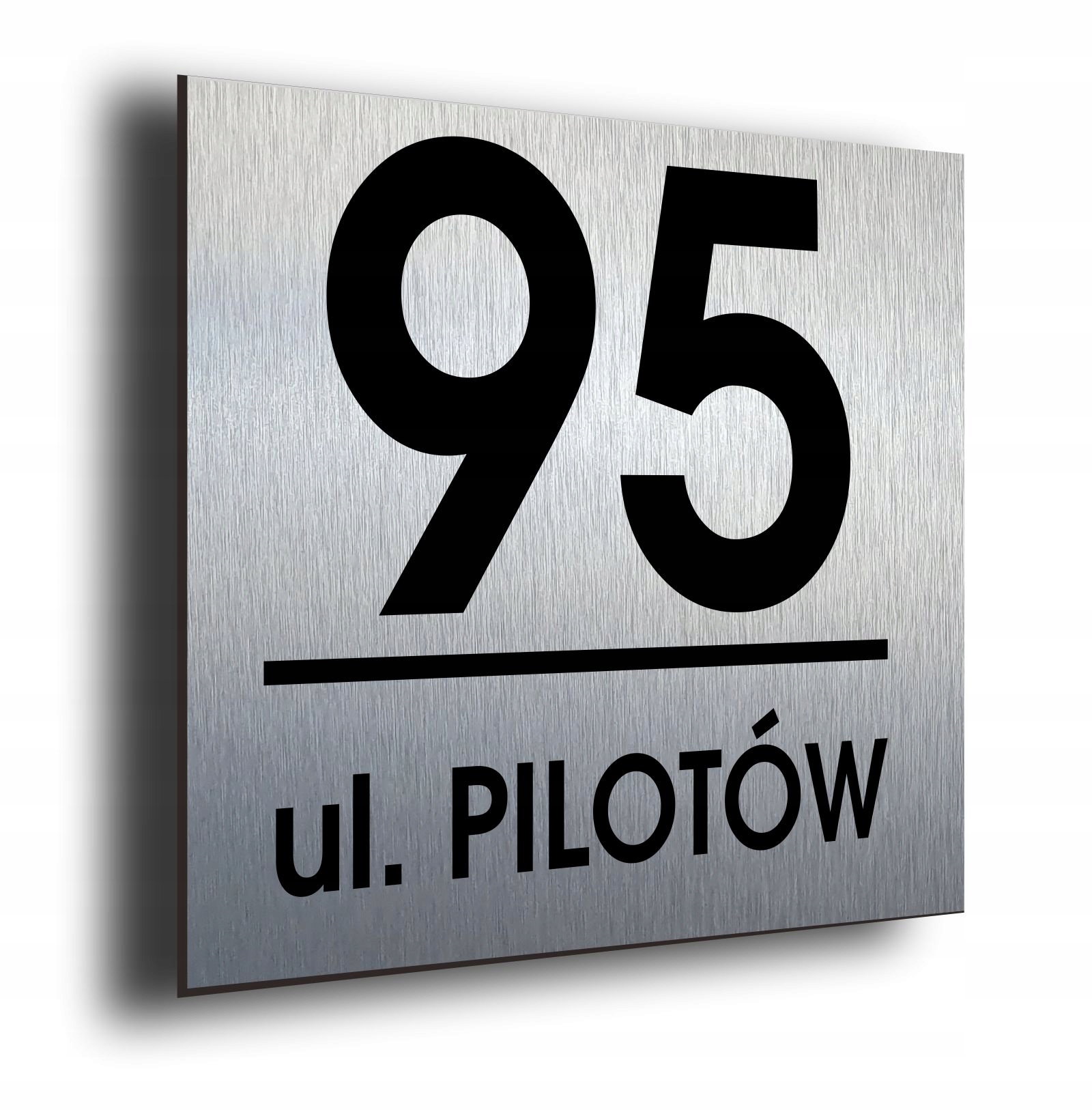 TABLICZKA ADRESOWA numer na dom 50x50 cm ALUMINIUM INOX