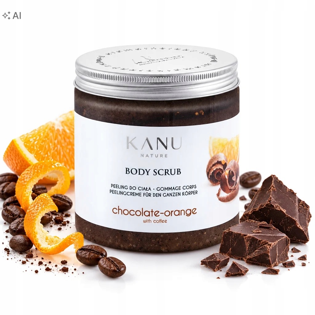 Tělový peeling proti celulitidě s kávou, zpevňující čokoláda Kanu 350 g