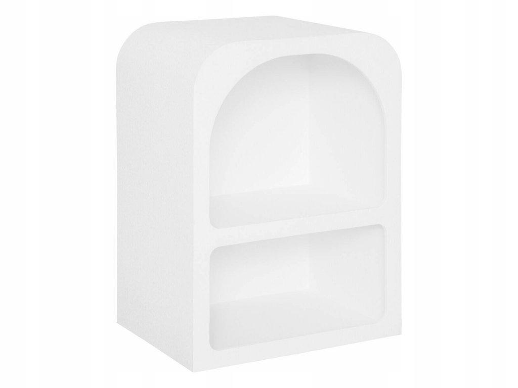 Nástenná polica Soleya, biela, 40 x 30 x 55 cm