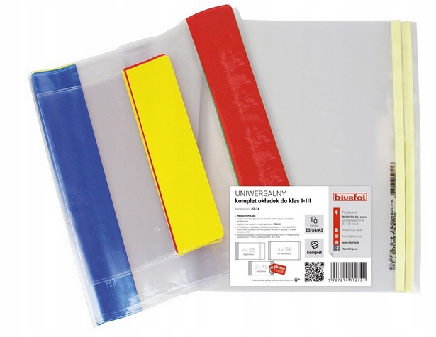 ZESTAW OKŁADEK NA PODRĘCZNIKI SZKOLNE dla kl. 1-3