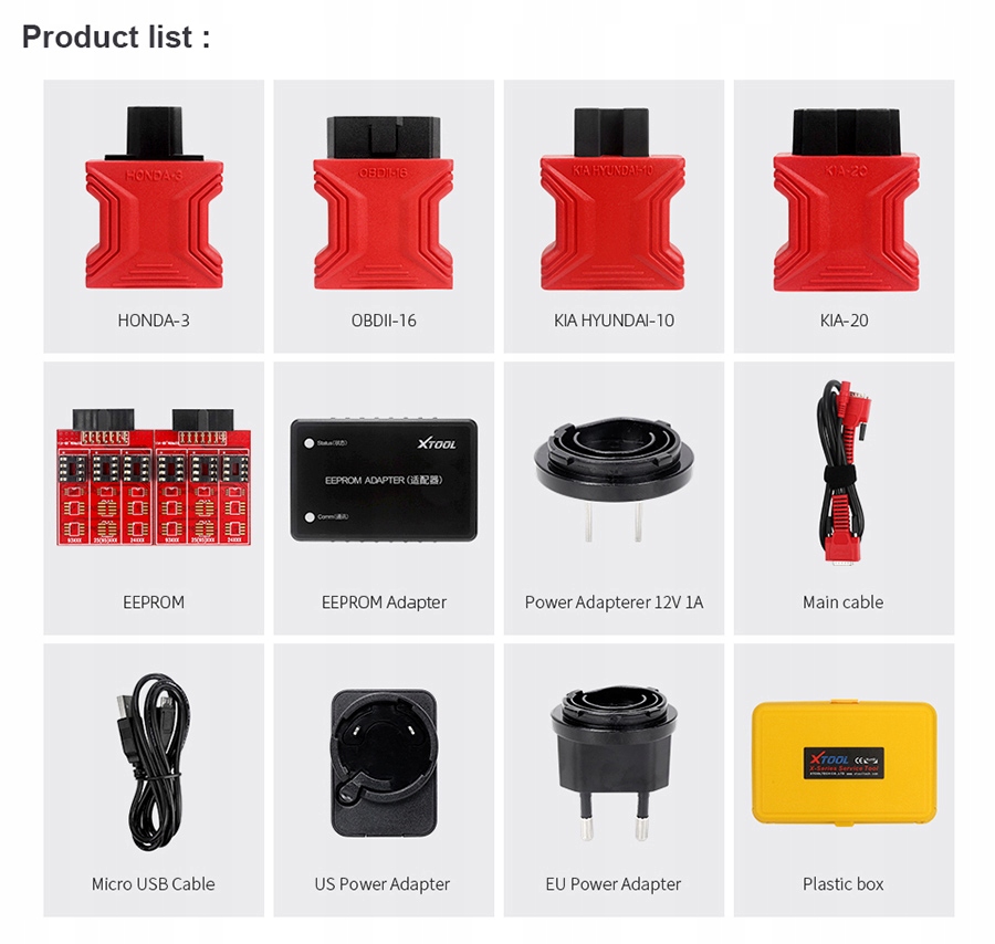 X100 PRO2 programator kluczy + eeprom adapter EAN (GTIN) 0778177767179