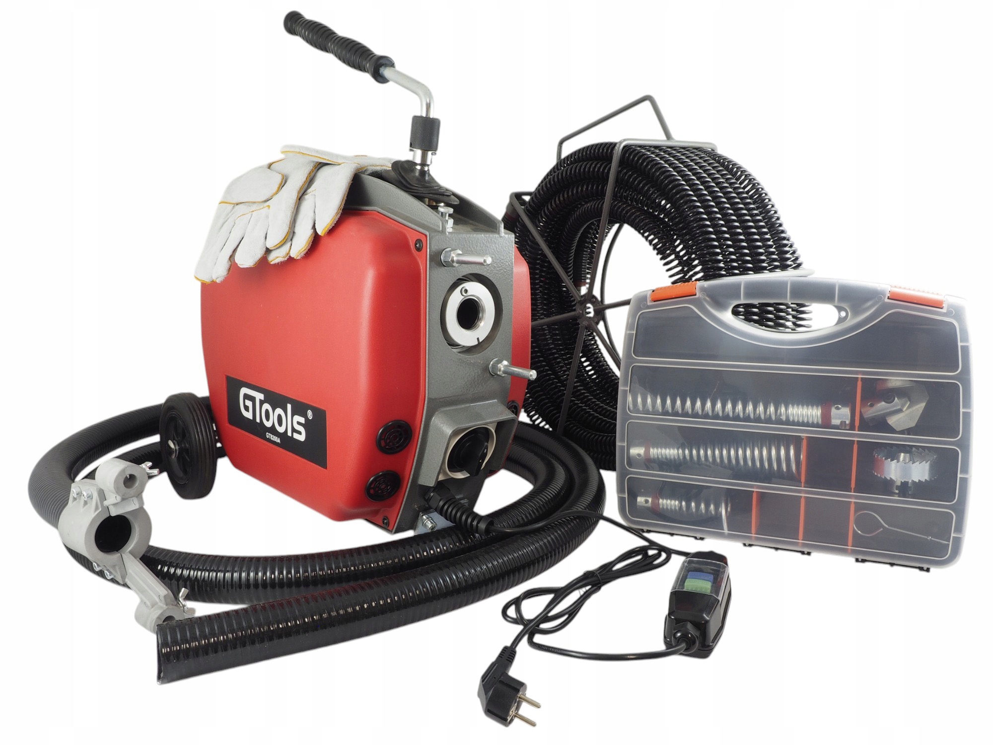 Elektryczny przepychacz do rur sprężyna Gtools 200A 32mm do rur 200mm Rhq