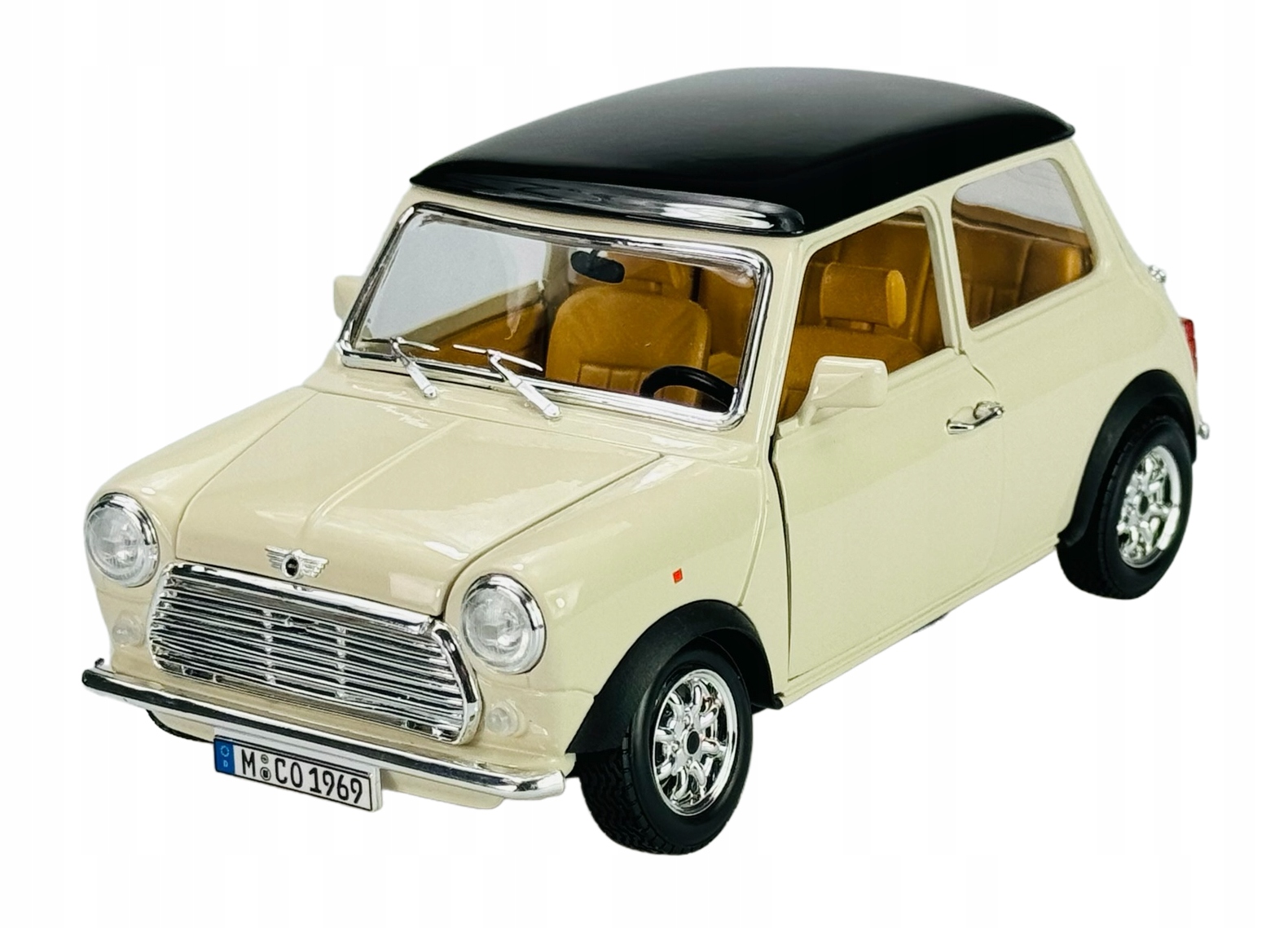 Bburago 1969 Mini Cooper Beżowy 1:18 Metalowy Nowy Model 12036